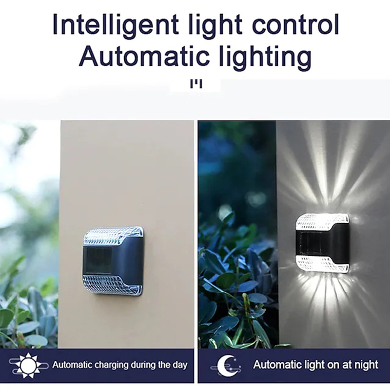 light up your outdoor space instantly with these 2pcs solar up down wall lights details 6
