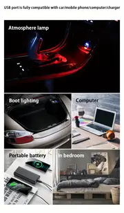 light up your cars interior with 8 colorful mini usb led lights plug play details 4