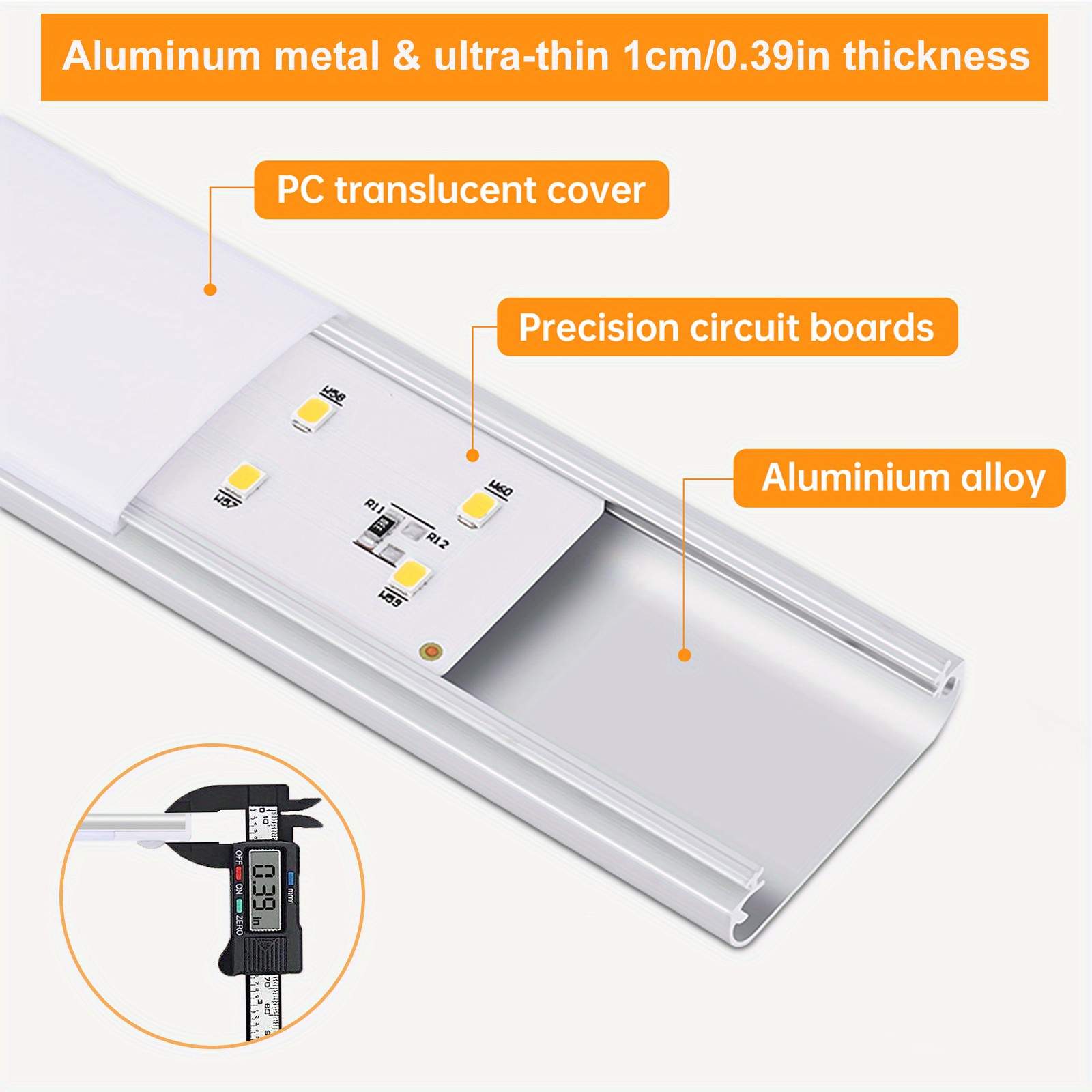 1pc led motion sensor cabinet light under counter closet lighting intelligent light wireless magnetic usb rechargeable kitchen night lights battery powered operated light for wardrobe closets cabinet cupboard stairs corridor shelf 3 9 or 7 9 details 3