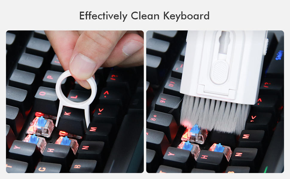 8 in 1 cleaning kit computer keyboard cleaner brush earphones cleaning pen for headset ipad phone cleaning tools keycap puller details 7