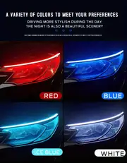 60cm led decorative light strips with flowing turn signal universal car daytime running lights for a stylish start up scanning look details 1