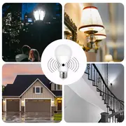 motion sensor light bulbs 9w 12w 100w equivalent motion detector auto activated dusk to dawn security led bulb e26 6000k daylight outdoor indoor lighting for garage porch stairs patio 1 pack details 4