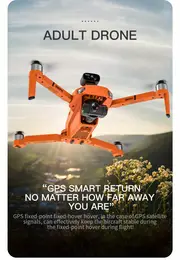 kf102 orange grey upgraded obstacle avoidance gps rc drone with hd dual camera 1 battery 2 axis self stabilizing electronic anti shake gimbal brushless motor christmas halloween thanksgiving gift details 14