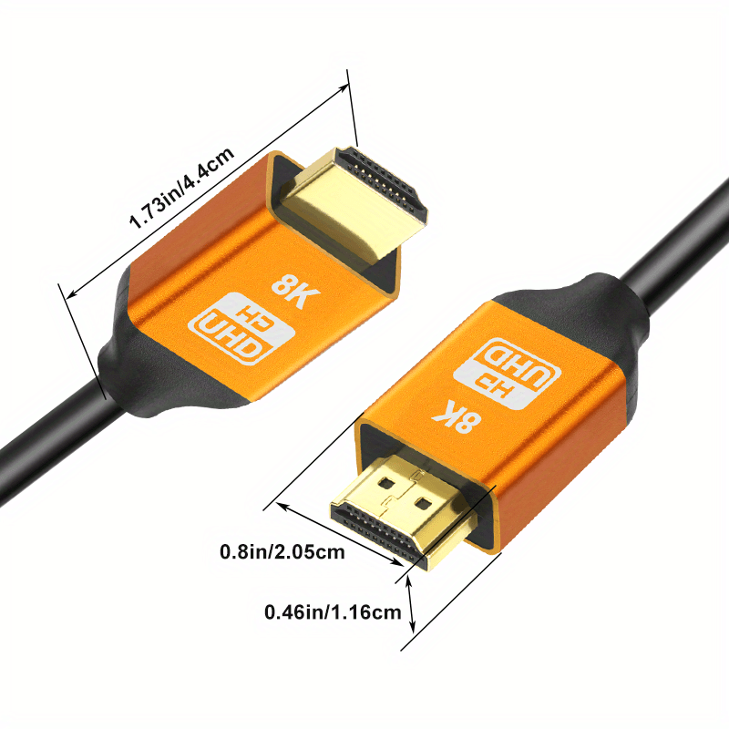 high speed 8k hdmi cable hdmi 2 1 cable aluminum alloy hdmi male to male cable hdmi 2 0 1 4 cable 8k hdmi cable high speed hdmi 2 1 cord 4k120 144hz 8k60hz 3d compatible for ps5 ps4 uhd tv and pc details 8