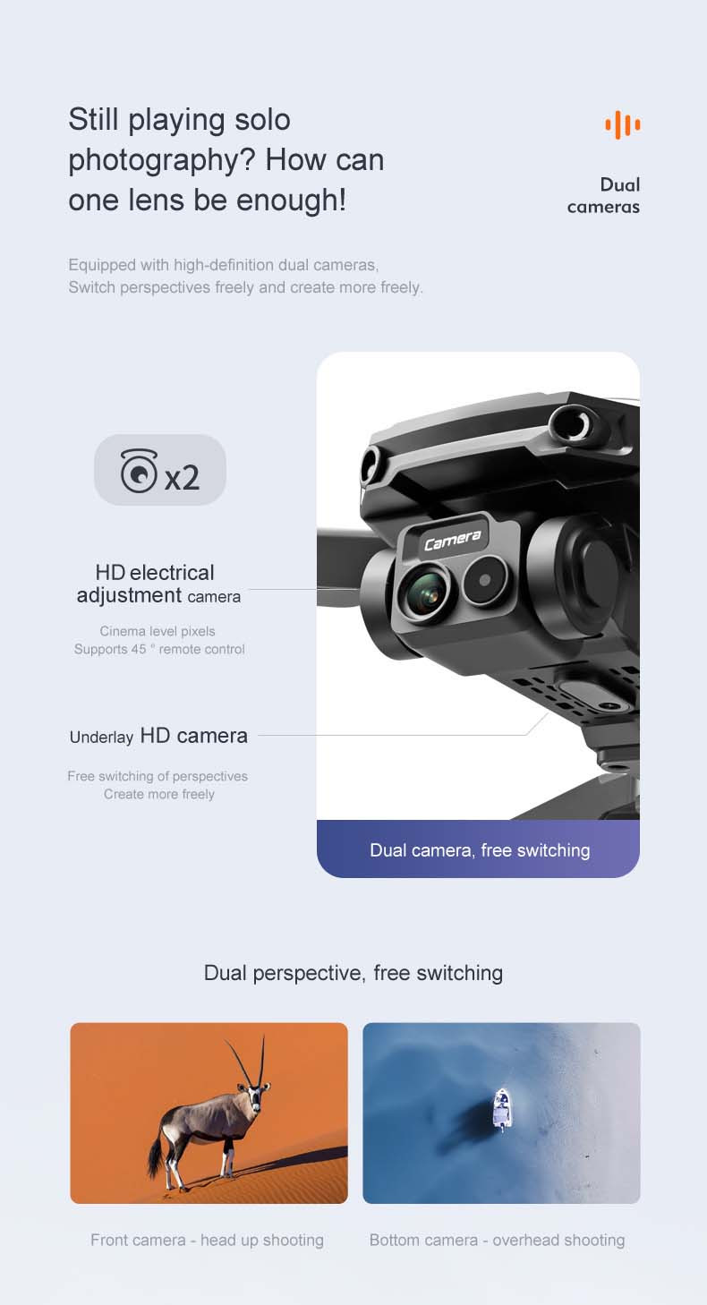 rg100 pro drone hd professional dual camera brushless motor 2 4g 3 sided obstacle avoidance optical flow positioning quadcopter details 6