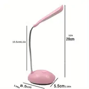 1pc adjustable led table desk lamp for study office white cordless 360 rotatable mini table top white lantern for night study details 3