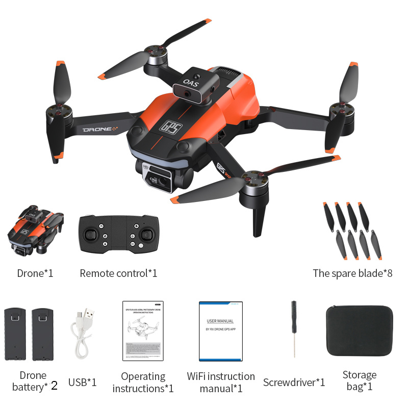 dual electric gps medium obstacle avoidance drone with dual camera esc optical flow brushless gps dual batteries details 20