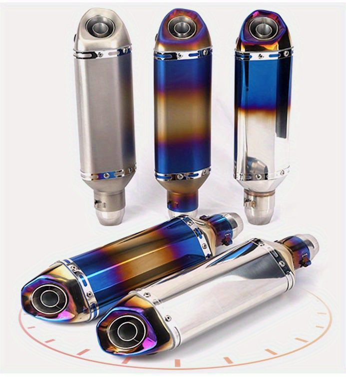 carbon fiber motorcycle exhaust pipe stainless steel off road compatible details 3
