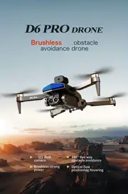esc camera, d6 pro orange brushless optical flow remote control drone with sd dual camera 2 3 batteries esc camera 540 intelligent obstacle avoidance upgraded brushless motor headless mode wifi fpv app control details 0