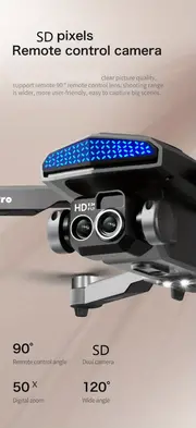esc camera, d6 pro orange brushless optical flow remote control drone with sd dual camera 2 3 batteries esc camera 540 intelligent obstacle avoidance upgraded brushless motor headless mode wifi fpv app control details 5