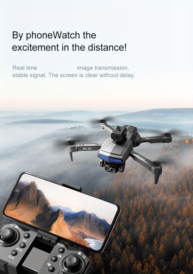 d6 air orange rc drone with sd dual esc camera optical flow positioning 540 intelligent obstacle avoidance details 10