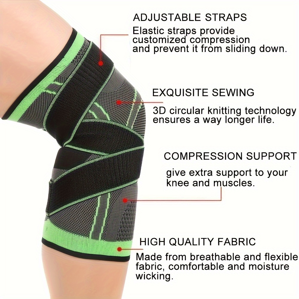 1pc adjustable knee compression sleeve for running cycling and exercise provides support   for men and women details 5