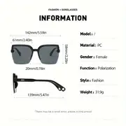 xingyu large square polarized sunglasses for women casual rimless gradient sun shades for driving beach travel details 5