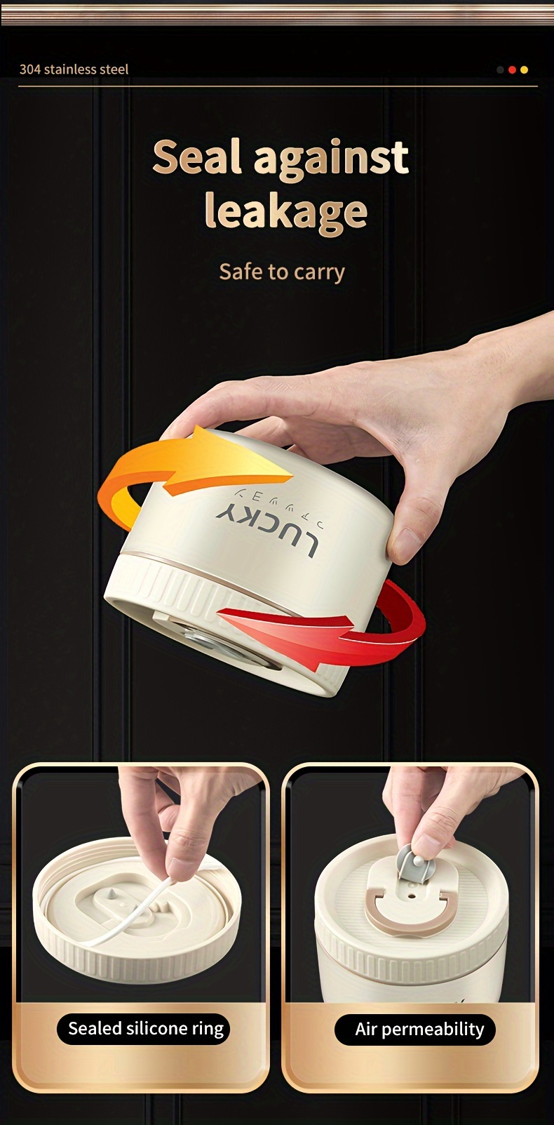 lunch box portable 304 stainless steel insulated lunch box details 7
