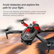 v168 drone with hd camera 360 all round infrared obstacle avoidance optical flow hovering gps smart return 7 level wind resistance 50x zoom birthday gift details 6