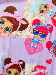 toddler girls cute cartoon shiny girl graphic crew neck casual t shirt dress for party kids summer clothes details 8