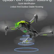 2 4g optical flow gps brushless folding drone with dual lens professional aerial camera small size with steering gear head gsp one button return out of control return details 8