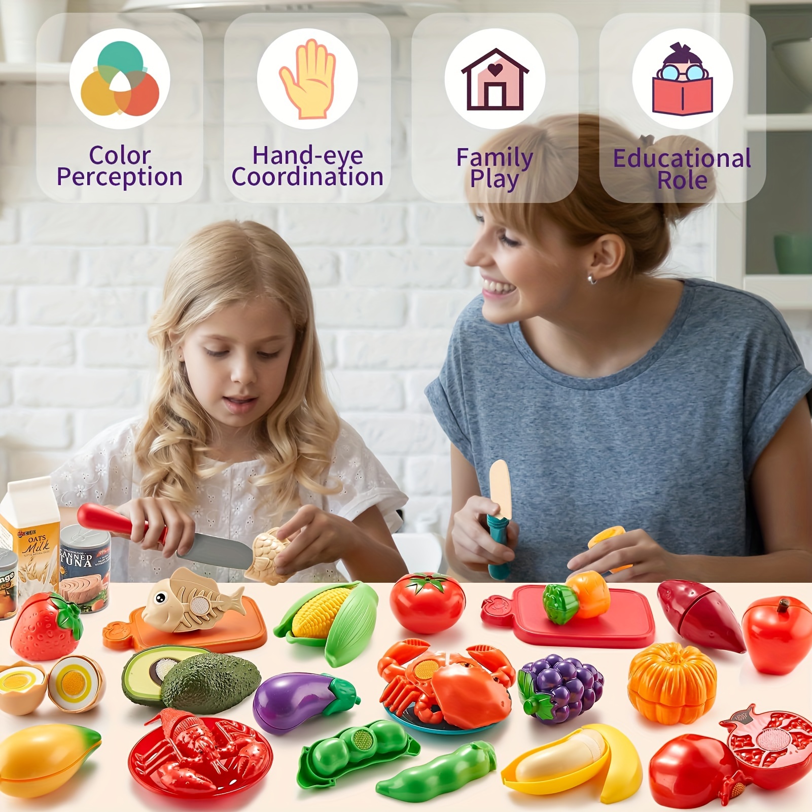 pretend play food for   kitchen 78pcs cutting toy food with storage bag food toys with veggies fruits   food with pizza toy pretend food play kitchen accessories boys girls gift Product details 0