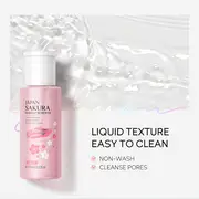 sakura makeup remover water plant extracts cleansing water 100ml 3 38oz face eye lip cleansing liquid refreshing cosmetic details 9