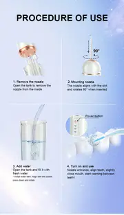 ultrasonic electric dental impactor oral cleaning portable household dental cleaning and cleaning equipment dental calculus water floss details 2