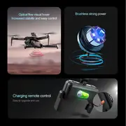 v168 drone with hd camera 360 all round infrared obstacle avoidance optical flow hovering gps smart return 7 level wind resistance 50x zoom birthday gift details 2