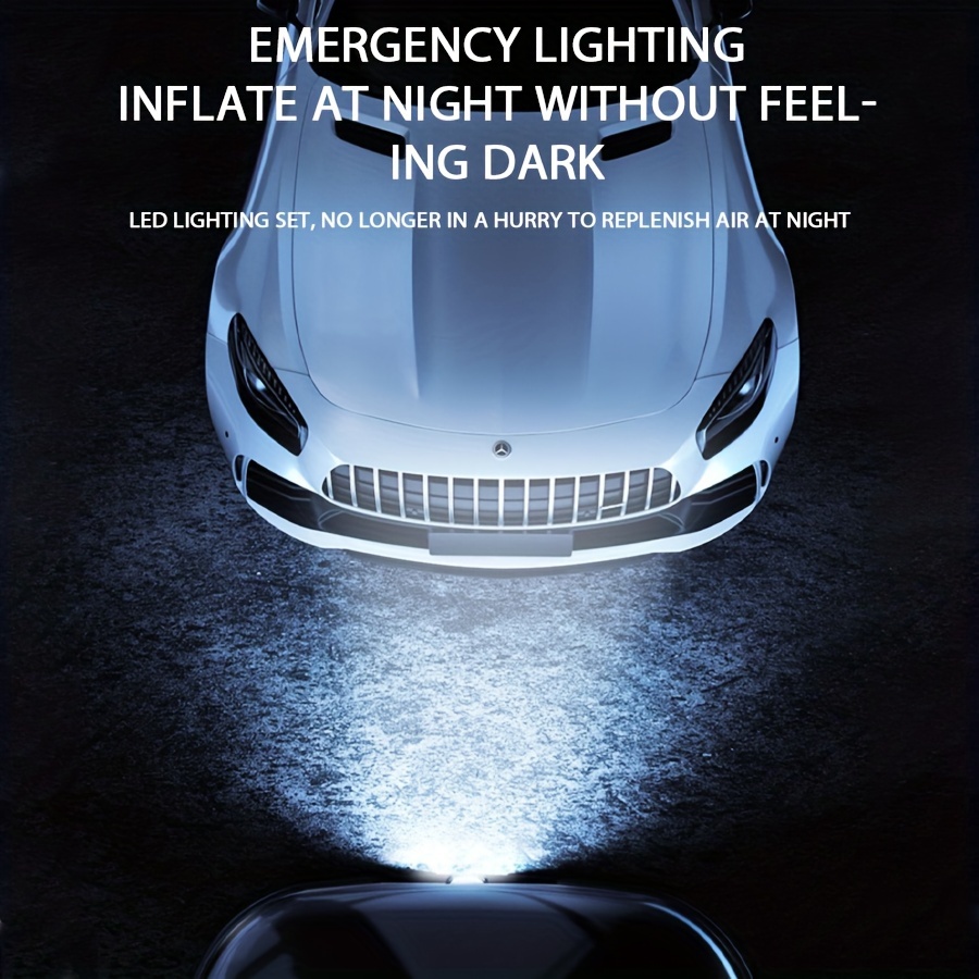 1pc portable car air compressor inflator wireless wired handheld pump light suitable for tire inflation and compression of cars and motorcycles details 7