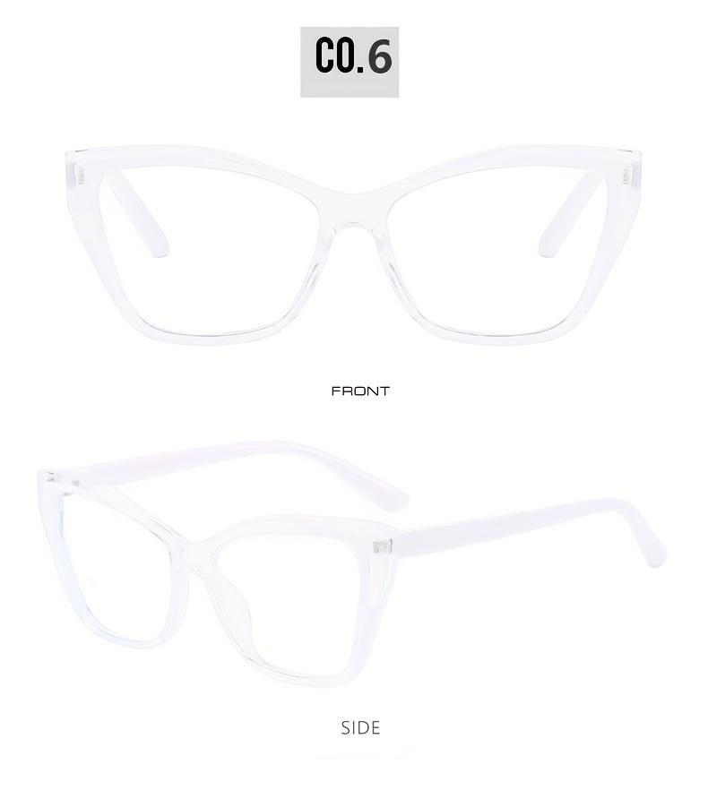 blue light blocking glasses cat eye color block frame clear lens computer glasses spectacles for women men details 15