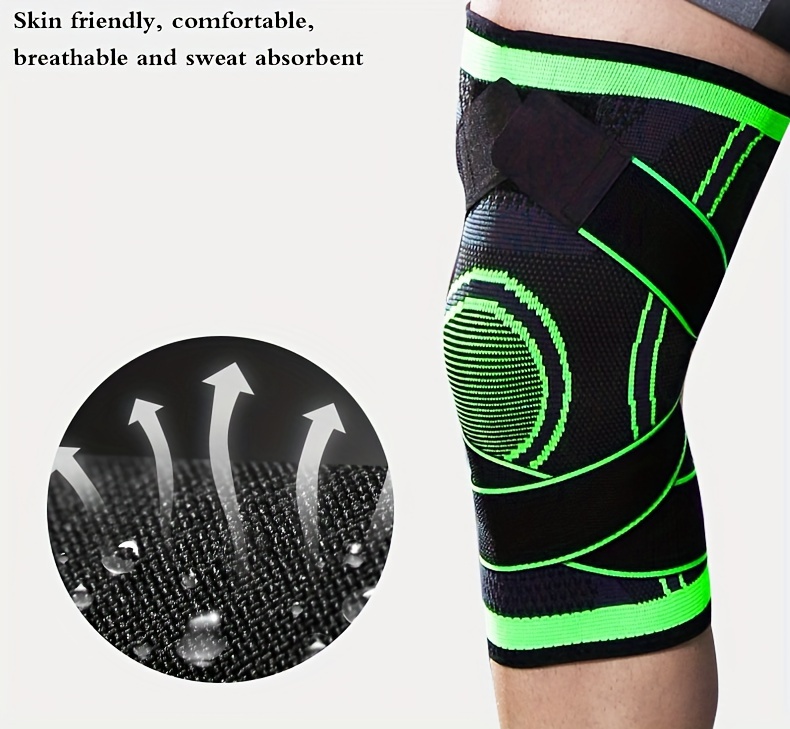 2pcs knitted knee pads made of   elastic and breathable material 3d weaving     praised hot selling product details 8