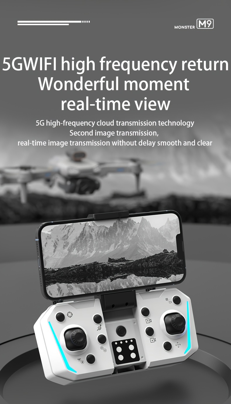 New C9 Black Drone With Intelligent Obstacle Avoidance, Remote Control Adjustment Of Four Cameras, 3 Batteries, One-key Return, WIFI Connection, Aerial Photography And Video Recording, Optical Flow Stabilization, Four-rotor Indoor And Outdoor Cheap RC Remote Control Drone, Christmas, Halloween, Thanksgiving, And New Year s Gifts details 10