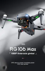 1pc new rg106 large size professional grade drone equipped with a three axis anti shake self stabilizing cloud platform hd high definition 1080p electronic double camera gps positioning return anti lost optical flow positioning stable flight details 1