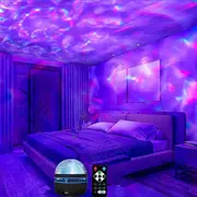 star projector galaxy projector ocean wave projector water light projector for bedroom night light projector water lamp for adults gaming room home theater ceiling room decor christmas gift valentines day gift camping wedding decor halloween christmas decor with 7 color patterns remote control usb powered details 2