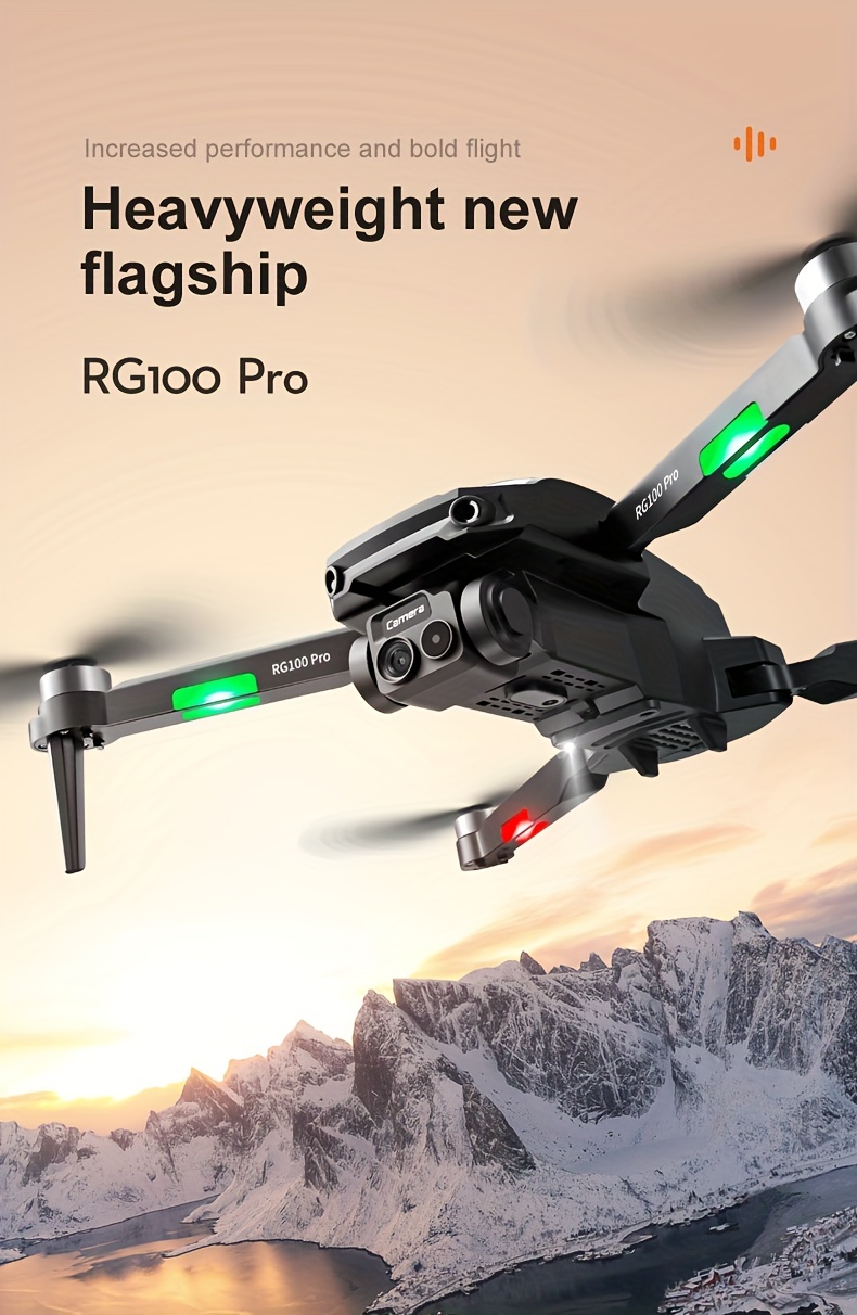 rg100 pro brushless drone optical flow positioning color led light battery electric adjustment camera suitable for christmas gift details 3