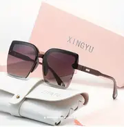 xingyu large square polarized sunglasses for women casual rimless gradient sun shades for driving beach travel details 18