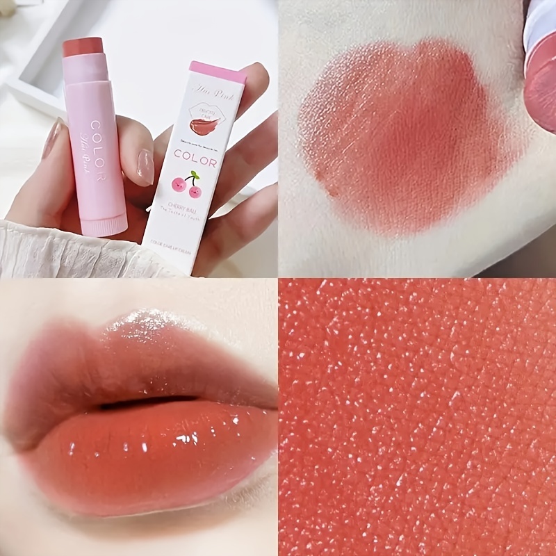 haipink tinted moisturizing lip balm lipstick nourishing hydrating fade lip lines anti dry cracking daily natural gloss for dry lips reduce lip lines details 2