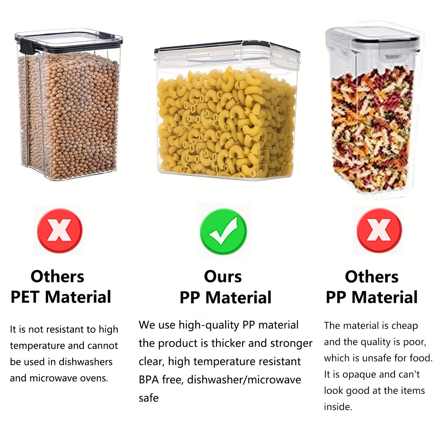 24pcs airtight food storage containers with lids bpa free kitchen storage containers for pasta dry food flour and sugar plastic canisters for pantry organization and storage with labels and marker home kitchen supplies details 7
