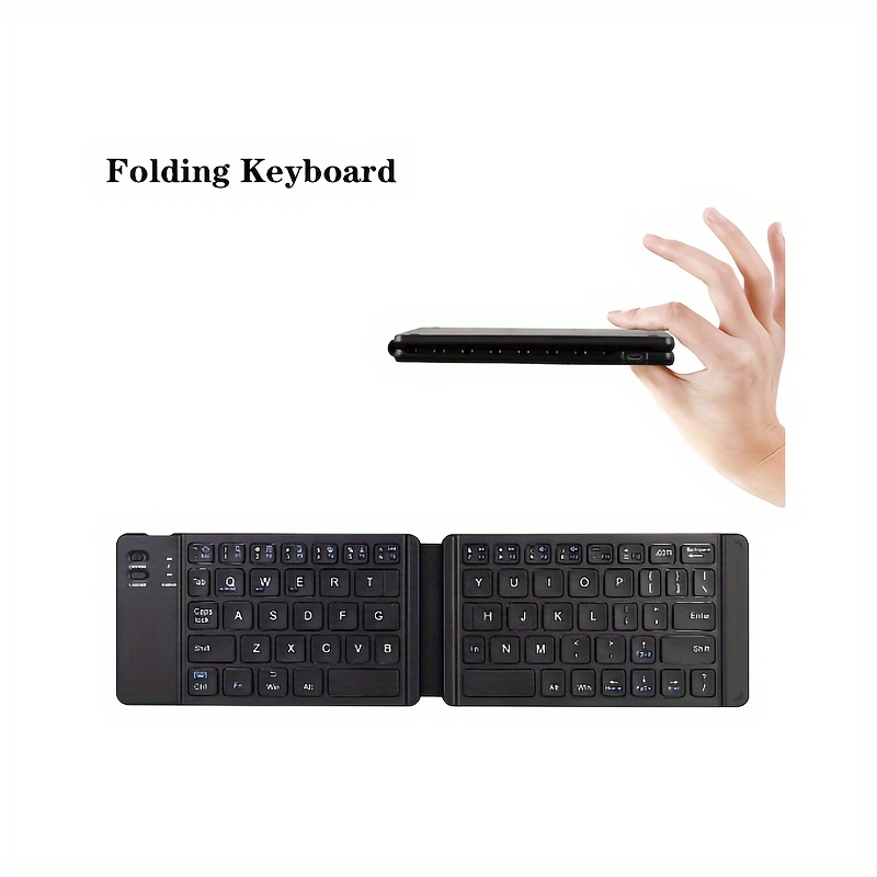 Teclado Plegable Mini Teclado Inalámbrico Para Windows, Android, IOS, Ipad Tablet Phone Teclado Inalámbrico Plegable Portátil detalles 1