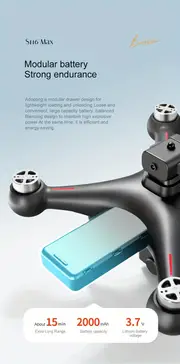 S116 Remote Control Brushless Drone With Dual Camera,optical Flow Positioning,four-sided Infrared Obstacle Avoidance details 14