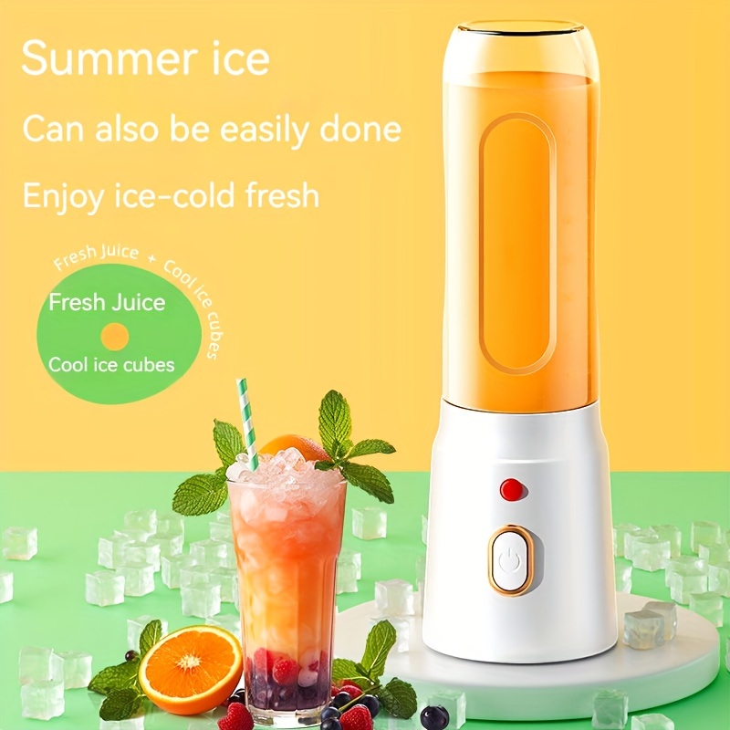 portable rechargeable small juicer double cup one large and one small household multi function juicer for student dormitories details 3