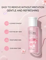 sakura makeup remover water plant extracts cleansing water 100ml 3 38oz face eye lip cleansing liquid refreshing cosmetic details 3