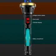 1pc built in battery rechargeable handheld flashlight life grade waterproof flashlight four speed power display is not afraid of sudden power failure details 2