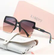 xingyu large square polarized sunglasses for women casual rimless gradient sun shades for driving beach travel details 14