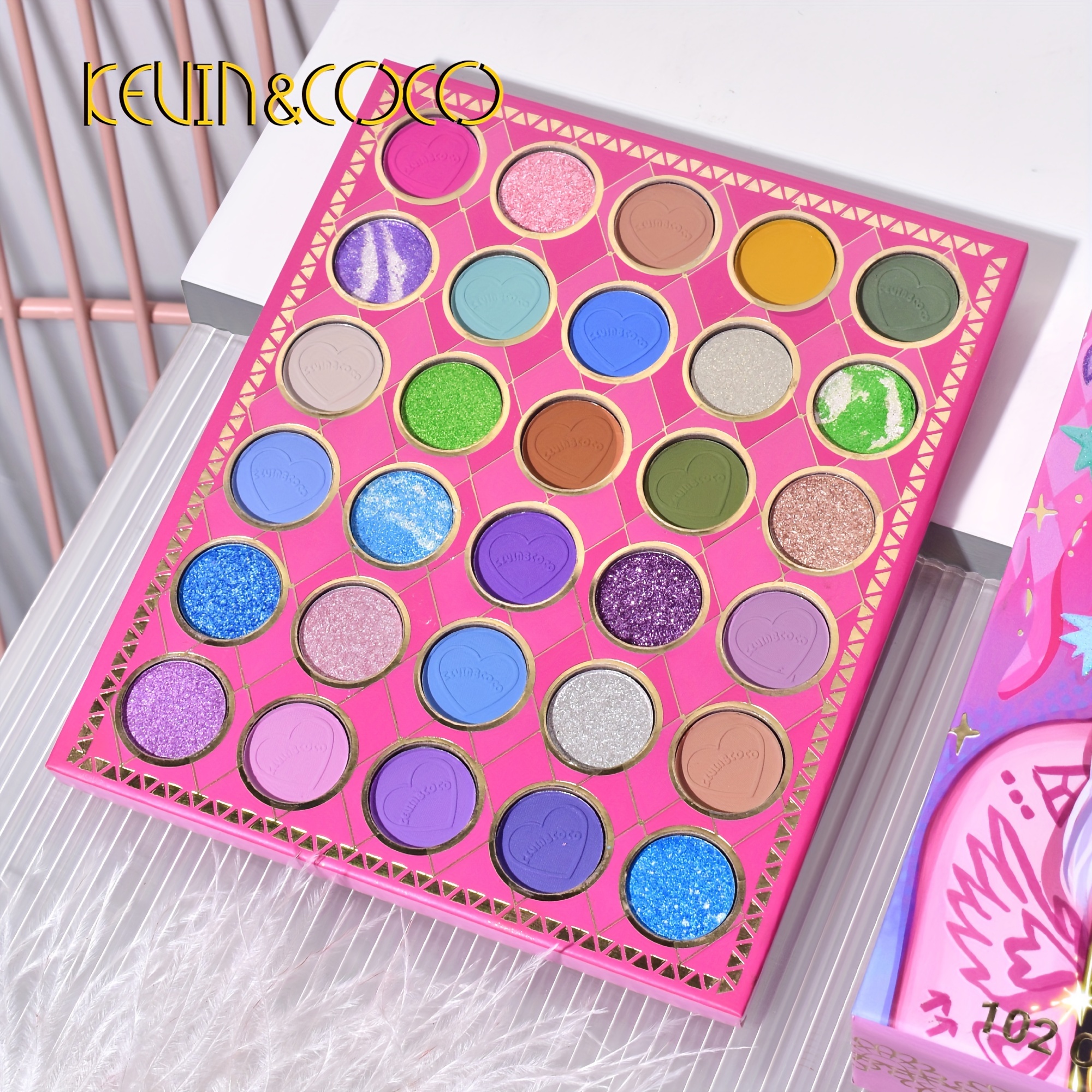 102 colors eyeshadow pearly matte shimmer finish highlighting multicolor eyeshadow makeup palette party makeup details 2