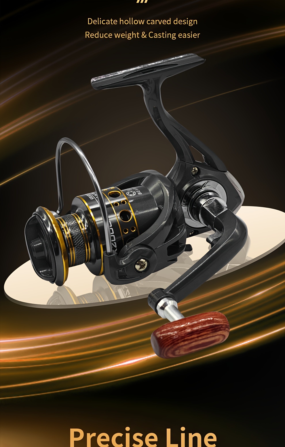 1pc bk 2000 7000 series spinning reel 5 2 1 gear ratio metal fishing reel fishing tackle for freshwater saltwater details 4