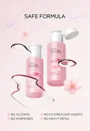sakura makeup remover water plant extracts cleansing water 100ml 3 38oz face eye lip cleansing liquid refreshing cosmetic details 7
