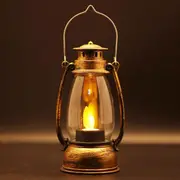Mini Vintage Horselight Portable Wind Light, Small Night Light Atmosphere Candle Light, LED Swinging Candle Light, LH003LED Swing Light, Hanging Light (With 3*AG13 Battery Powered) details 8