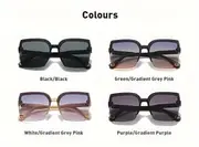 xingyu large square polarized sunglasses for women casual rimless gradient sun shades for driving beach travel details 6