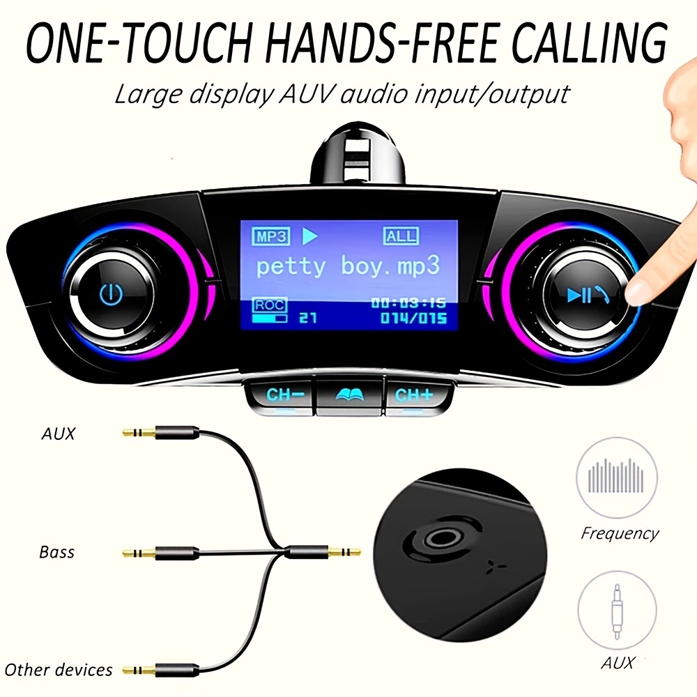 car fm transmitter mp3 player adapter charger handsfree details 2