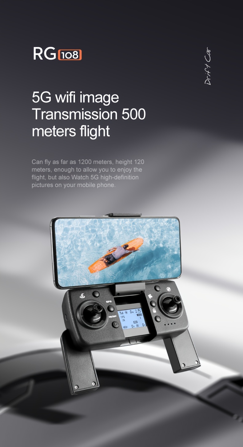 foldable drone with dual camera gps wifi led screen obstacle avoidance and more details 5