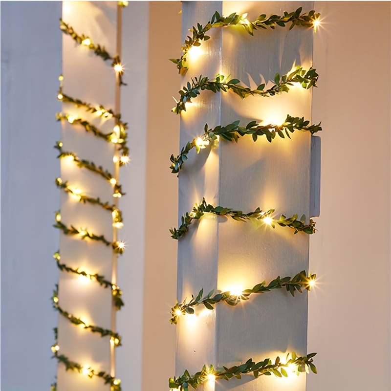 6 56ft 9 84ft 16 4ft led green rattan string lights aa battery powered copper wire lights christmas halloween lights home weeding party decoration indoor light curtain led lights fairy lights details 8