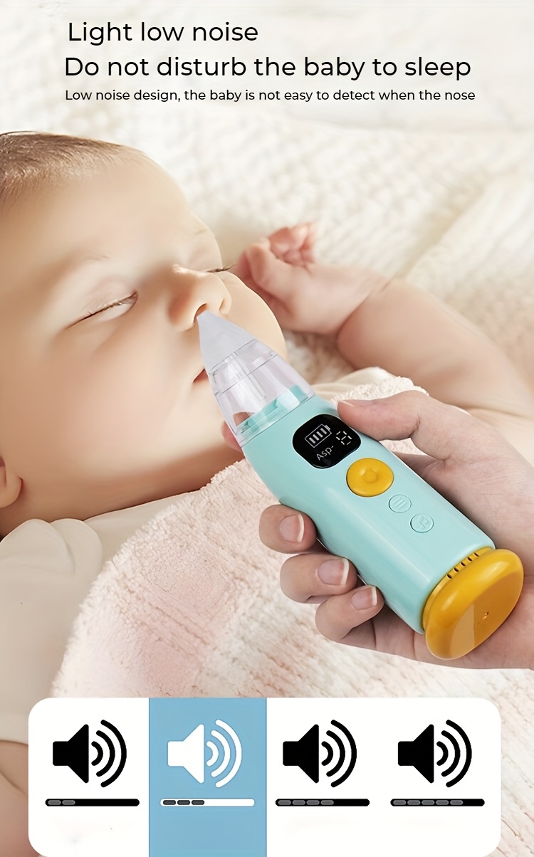 1pc portable electric   cleaner soothing music and soft lighting 3 adjustable suction levels 3 soft silicone tips to clear nasal   suitable for home use Product details 0